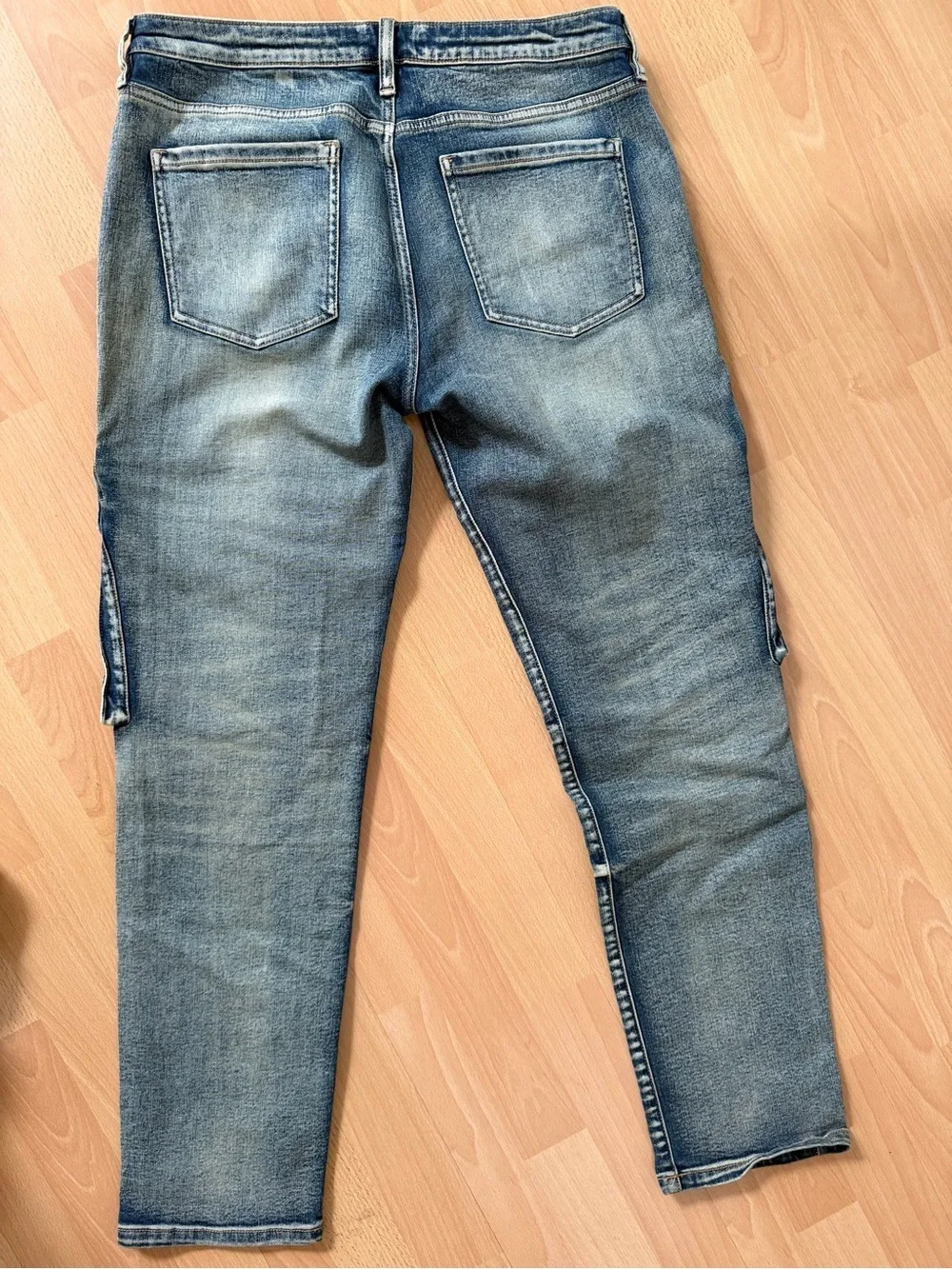 Men's Nova Men - Distressed Blue Cargo Pocket Jeans -Size 34